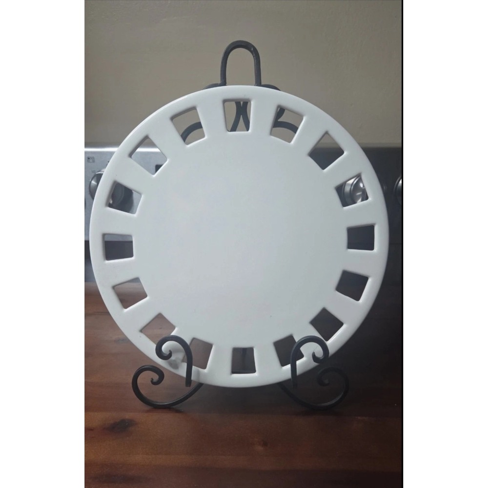 Southern Living At Home Dress Me Up Plate Platter 12" White Ribbon Slots 40281 - Picture 2 of 2